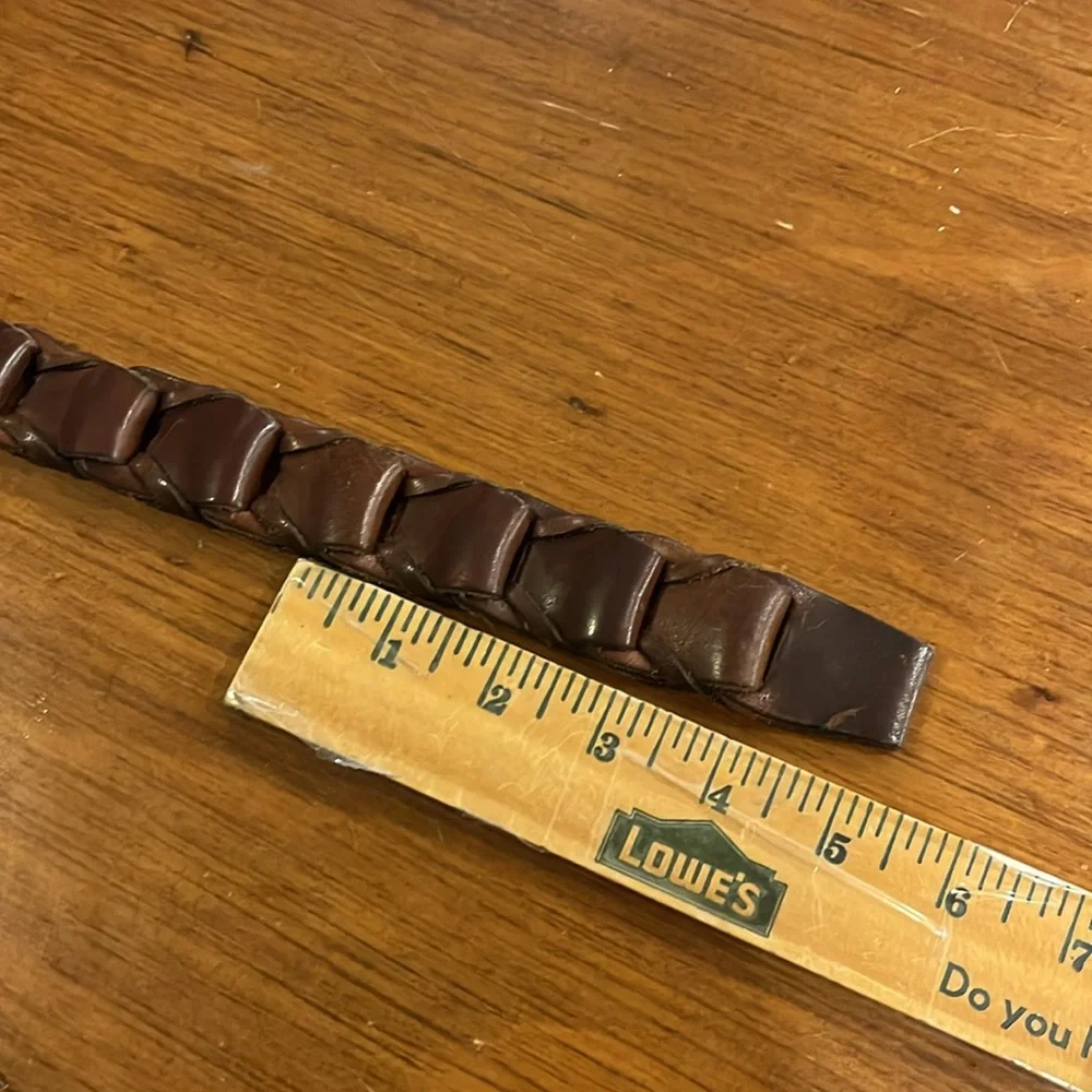 Oil Tanned Leather Belt brown Mens Size Medium 1” Wide